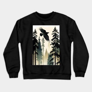 Raven in Flight Crewneck Sweatshirt